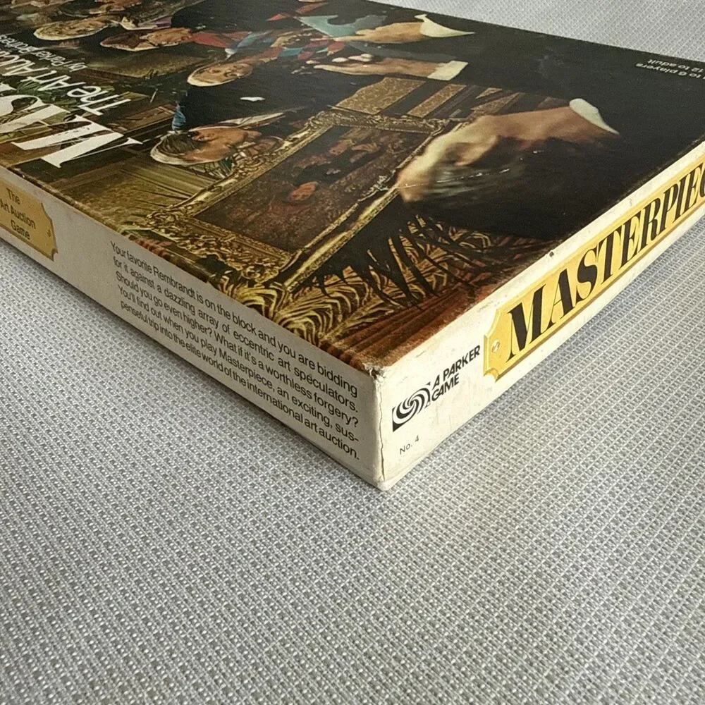 RARE Vintage 1970 Masterpiece - The Art Auction Game Parker Brothers Board Game